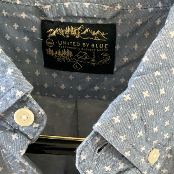 United by blue nice casual short sleeve button down - Picture 2 of 4